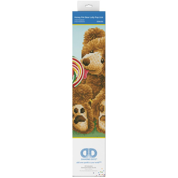 OakridgeStores.com | Diamond Dotz - Diamond Art Craft Kit 12"X12" - Honey Pot Bear Lolly Pop Lick (DD6032) 4895225921720