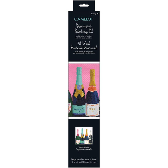 OakridgeStores.com | Camelot Dotz - Diamond Art Craft Kit 15"X15" - Prosecco (21210010) 678361121131