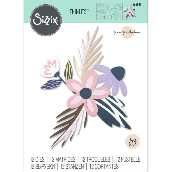 OakridgeStores.com | Sizzix - Thinlits Dies By Jennifer Ogborn 12/Pkg - Bohemian Florals (665881) 630454279723