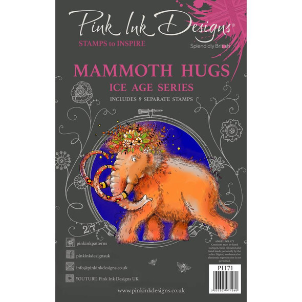 OakridgeStores.com | Creative Expressions - Pink Ink Designs 6"X8" Clear Stamp Set - Mammoth Hugs (PI0171) 5055305971260