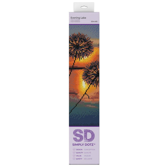 OakridgeStores.com | Diamond Dotz - Simply Dotz Diamond Art Craft Kit 9.9"X13.8" - Evening Lake (SD4405) 4895225925612