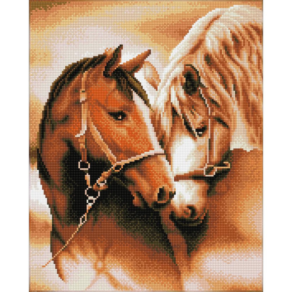 OakridgeStores.com | Diamond Dotz - Simply Dotz Diamond Art Craft Kit 15.7"X19.7" - Togetherness (Horses) (SD8409) 4895225925926