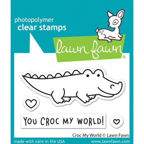 OakridgeStores.com | Lawn Fawn - Clear Stamps 3"X2" - Croc My World (LF2724) 789554575218