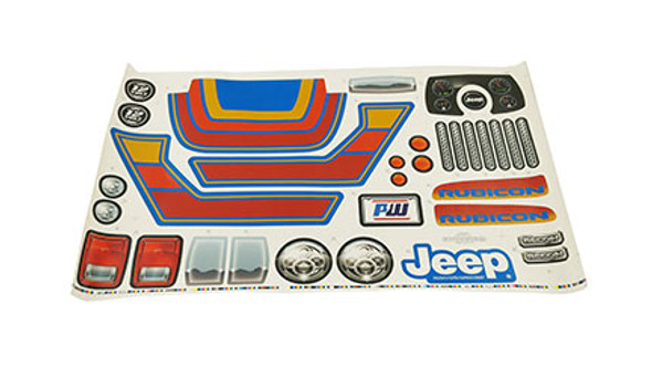 OakridgeStores.com | POWER WHEELS - 3900-8330 Label Sheet for HLB02 Retro Jeep