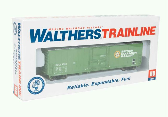 OakridgeStores.com | WalthersTrainline - Ho Scale Insulated Boxcar - British Columbia Railway (1800) 616374173556