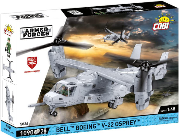 OakridgeStores.com | COBI Armed Forces Bell Boeing V-22 Osprey Aircraft Construction Block Set (5836) 5902251058364