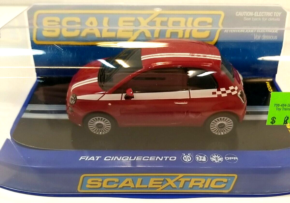 RESALE SHOP - Scalextric 1:32 Slot Car #C2934 Fiat Cinquecento Red - Digital Plug Ready - NIB