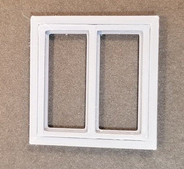 OakridgeStores.com | Oakridge Minis - 48" x 55" 2 Pane Casement Window and Frame - HO Scale 1:87 Model Miniature - 1005-87