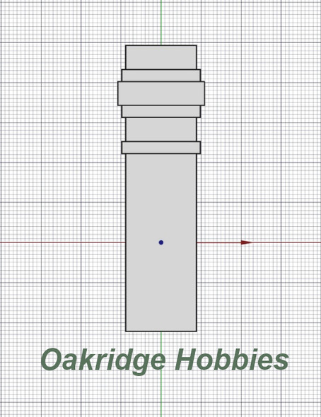 OakridgeStores.com | Oakridge Minis - 6' High Single Stack Chimney - O Scale 1:48 Model Miniature - 1014-48