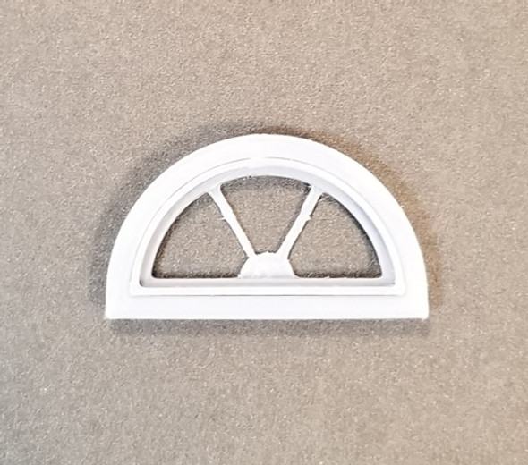 OakridgeStores.com | Oakridge Minis - 48" Full Chord Half Circle Sunburst Window and Trim - O Scale 1:48 Model Miniature - 1035-48