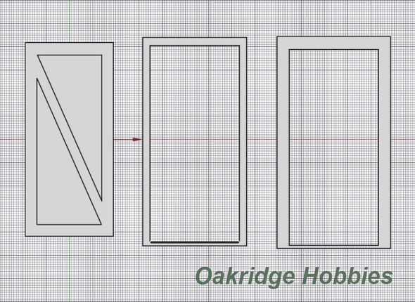 OakridgeStores.com | Oakridge Minis - Crossbuck Barn Door with Frame and Trim - 3' x 7' Scale Size - G Scale 1:24 Model Miniature - 1044-24