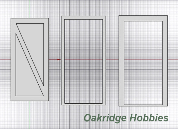 OakridgeStores.com | Oakridge Minis - Crossbuck Barn Door with Frame and Trim - 3' x 7' Scale Size - O Scale 1:48 Model Miniature - 1044-48