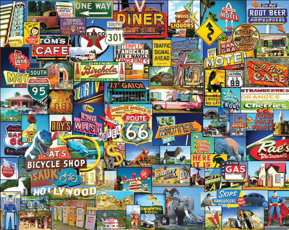 OakridgeStores.com | WHITE MOUNTAIN PUZZLES - Roadside America (1114pz) - 1000 Pieces 724819257416