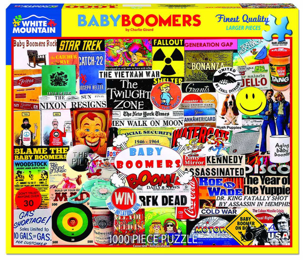 OakridgeStores.com | WHITE MOUNTAIN PUZZLES - Baby Boomers (1460pz) - 1000 Pieces