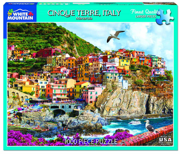 OakridgeStores.com | WHITE MOUNTAIN PUZZLES - Cinque Terre, Italy (1474pz) - 1000 Piece Jigsaw Puzzle 724819262465