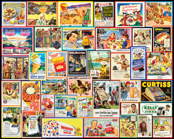 OakridgeStores.com | WHITE MOUNTAIN PUZZLES - Great Old Ads (1505pz) - 1000 Piece Jigsaw Puzzle 724819262830