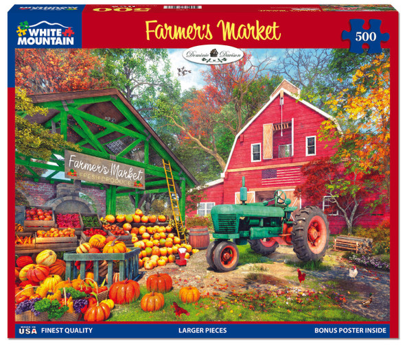 OakridgeStores.com | WHITE MOUNTAIN PUZZLES - Farmer's Market (1780pz) - 500 Piece Jigsaw Puzzle 724819266135