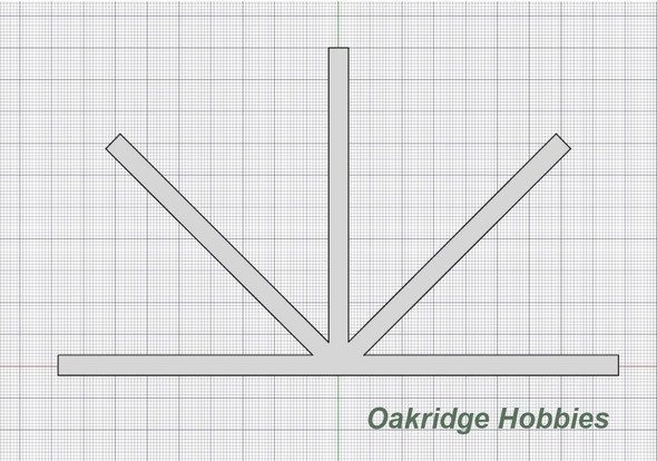 OakridgeStores.com | Oakridge Minis - 88mm x 52mm - French Country Home Multi-Angle Gable Trim - 1063-8852