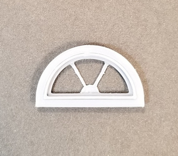 OakridgeStores.com | Oakridge Minis - 48" Full Chord Half Circle Sunburst Window and Trim - G Scale 1:24 Model Miniature - 1035-24