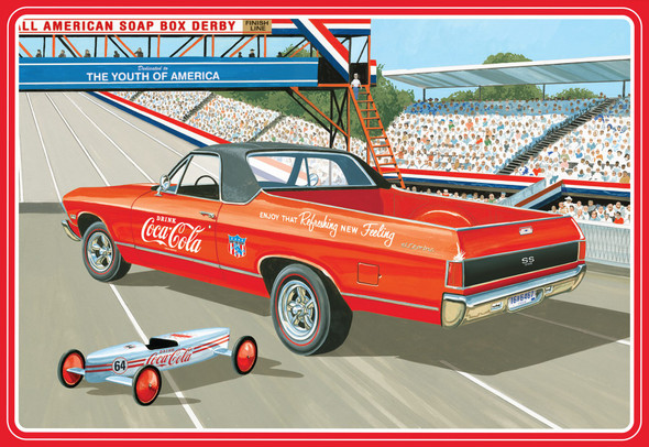 OakridgeStores.com | AMT - 1968 Chevy El Camino SS Coca Cola - 1/25 Scale Model Kit - 1362 849398059470