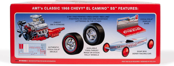 OakridgeStores.com | AMT - 1968 Chevy El Camino SS Coca Cola - 1/25 Scale Model Kit - 1362 849398059470