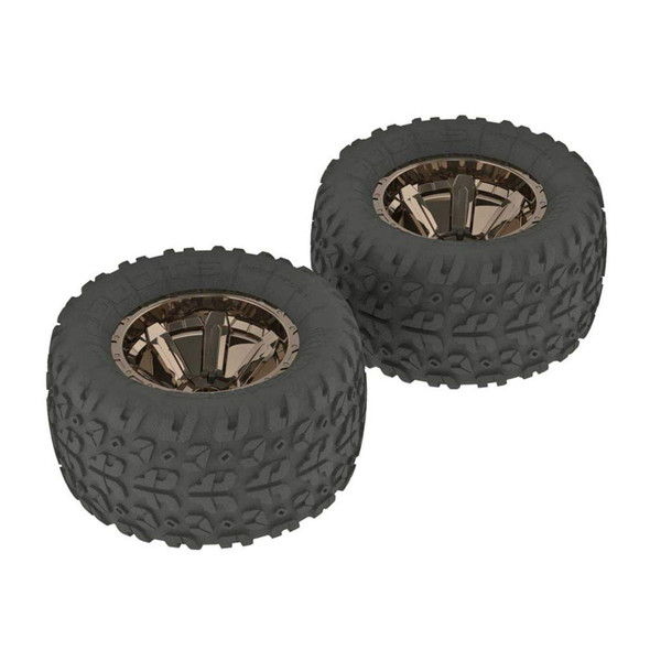 OakridgeStores.com | ARRMA AR550004 Copperhead MT Tire/Wheel GLU Black/Chrome (2) 5052127015318