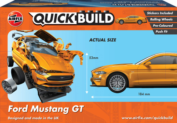 OakridgeStores.com | AIRFIX QUICKBUILD Ford Mustang GT Plastic Model Kit J6036 5055286661433