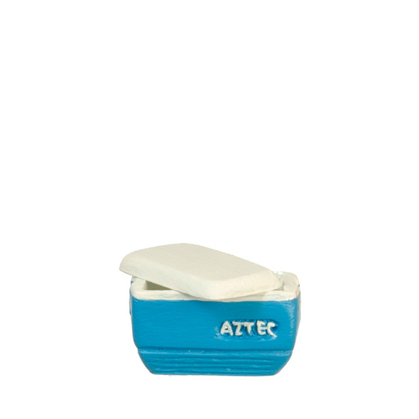 OakridgeStores.com | AZTEC - Small Blue Cooler with Lid 1" Scale Dollhouse Miniature (AZT8412) 717425584120