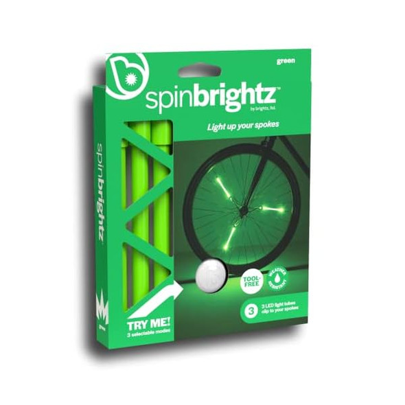 OakridgeStores.com | BRIGHTZ SpinBrightz - Green - Battery Powered LED Lights For Bikes and Ride Ons - L1710 811860031710