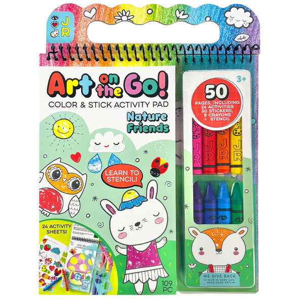 OakridgeStores.com | BRIGHT STRIPES Art on the Go! Nature Friends - Children's Art and Activity Set (19801) 6972569240927