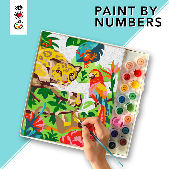 OakridgeStores.com | BRIGHT STRIPES  Tropical Jungle  - Paint By Number on Canvas -  (9204) 6972569240958