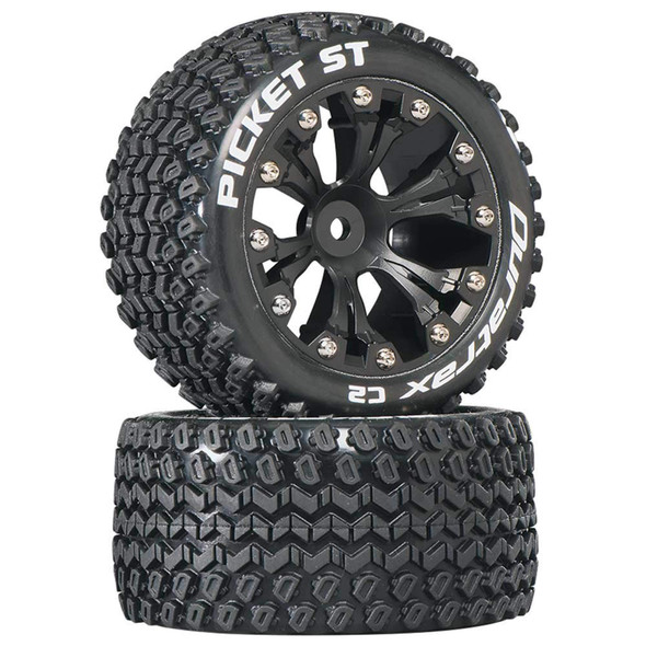 OakridgeStores.com | Duratrax Picket ST 2.8" 2 Wheel Drive Mounted Rear C2 Tires Black 2 DTXC3548 753600235487