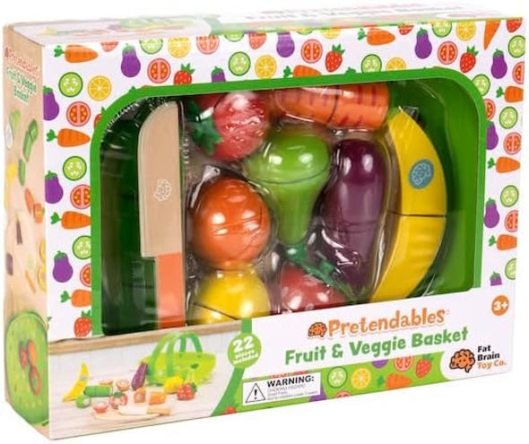 OakridgeStores.com | FAT BRAIN TOYS - Pretendables Fruit & Veggie Basket - Imaginative Play - FA401-1 810074271981