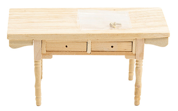 OakridgeStores.com | CLASSICS - Wooden Unfinished Vermont Table - 1" Scale Dollhouse Miniature (08602) 731851086027