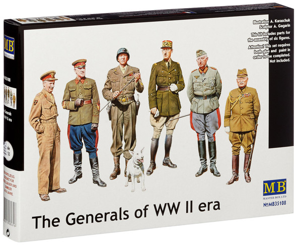 OakridgeStores.com | MASTER BOX The Generals of WWII Era - 1:35 Figure Kit - 35108 4820113080616