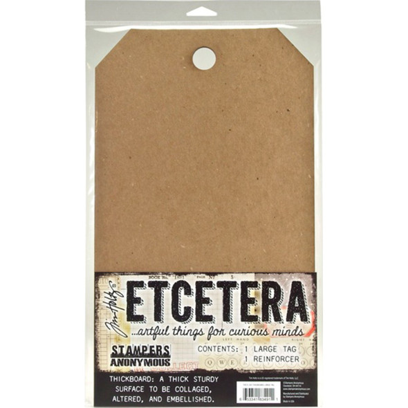 OakridgeStores.com | Stampers Anonymous Tim Holtz Etcetera Large Thickboard Tags (THETC-001) 653341834911