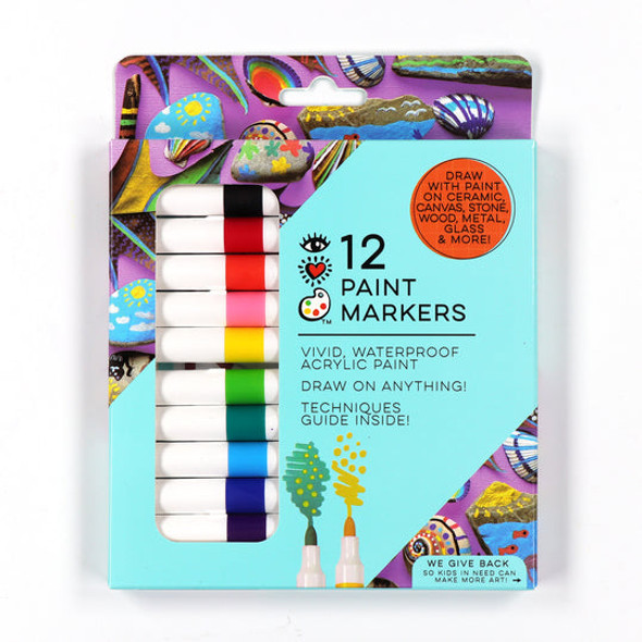 OakridgeStores.com | BRIGHT STRIPES 12 Acyrlic Paint Markers (6512) 6972569240828