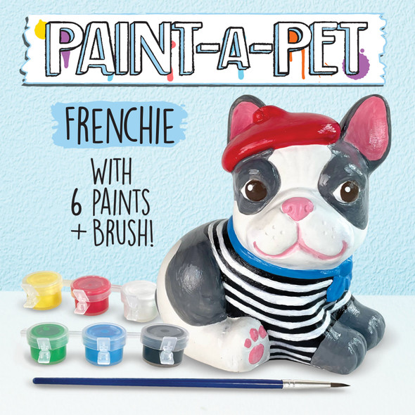 OakridgeStores.com | BRIGHT STRIPES Paint a Pet - Frenchie - Decorate and Paint Craft Kit (DIY-792) 840059200408