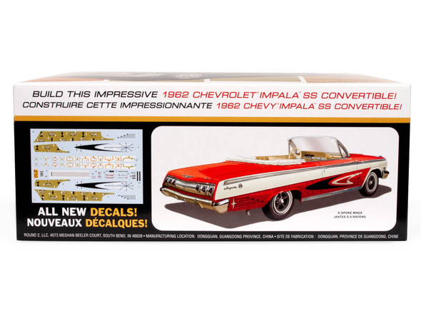 OakridgeStores.com | AMT 1962 Chevy Impala Convertible - 1/25 Plastic Model Car Kit (1355M) 849398057186