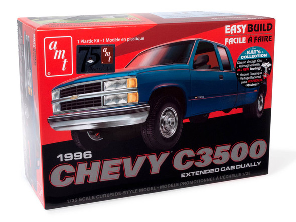 OakridgeStores.com | AMT - 1996 Chevrolet C-3500 Dually Pickup Easy-Build Plastic Model Kit (1409M) 849398063842