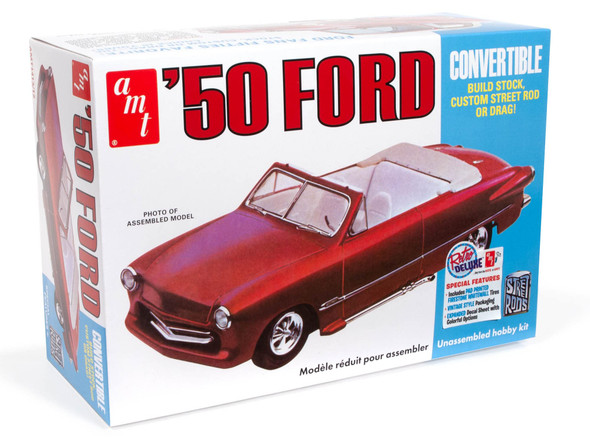 OakridgeStores.com | AMT - 1950 Ford Convertible Street Rods Edition - 1/25 Plastic Model Car Kit (1413) 849398064702