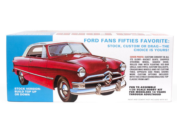 OakridgeStores.com | AMT - 1950 Ford Convertible Street Rods Edition - 1/25 Plastic Model Car Kit (1413) 849398064702