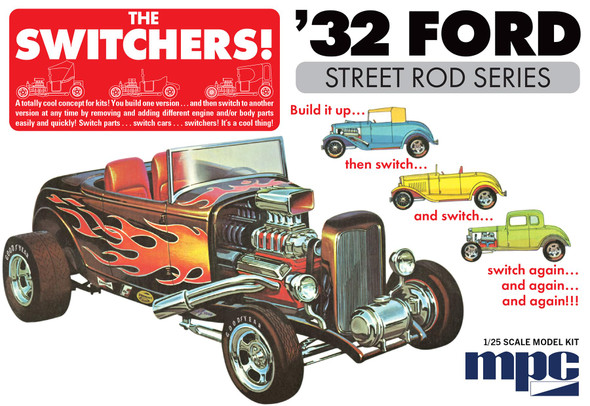 OakridgeStores.com | MPC - 1932 Ford Switchers Roadster/Coupe - 1/25 Plastic Model Car Kit (MPC992) 849398060896