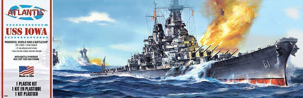 OakridgeStores.com | Atlantis - USS Iowa BB-61 Big Battleship - 1/535 Scale Plastic Model Kit (H369) 850002740004