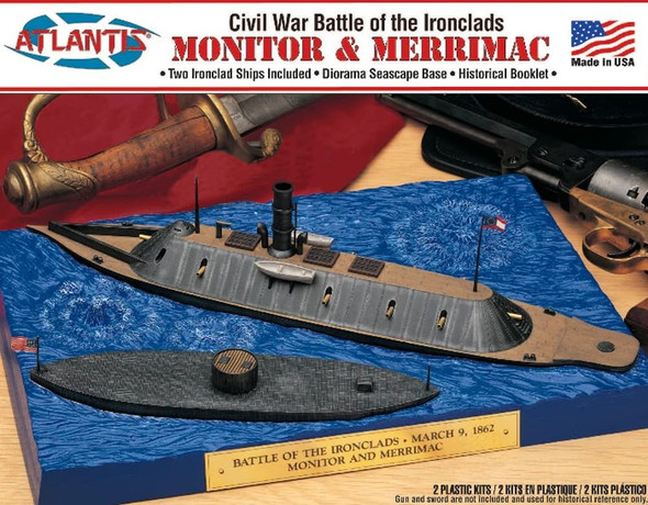 OakridgeStores.com | Atlantis - Monitor and Merrimack Civil War Plastic Plastic Model Set 850002740653