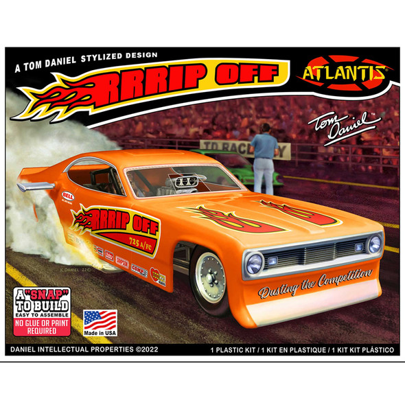 OakridgeStores.com | Atlantis - Tom Daniel RRRRip Off Funny Car - 1/32 Snap Plastic Kit (M8277) 850041894041