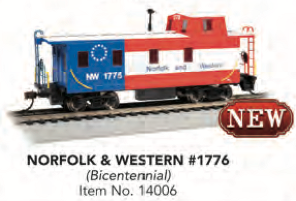 Bachmann - Norfolk & Western #1776 Bicentennial - HO Off-set Cupola Caboose (14006)