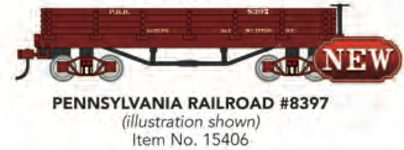 Bachmann - Pensylvania Railroad PRR #8397 - Old-Time Gondola - HO Scale Train Car - (15406)