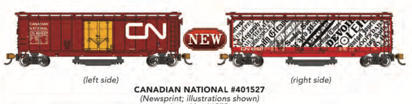 Bachmann - Canadian National Newsprint CN Cleaning 50' Boxcar #401527 - N Scale (16372)