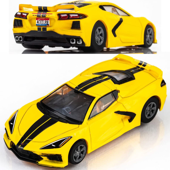 OakridgeStores.com | AFX Corvette C8 Accelerated Yellow - HO Slot Car (22013) 850015210303